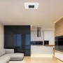 Moderne, dimmbare LED-Deckenleuchte Gisell, weiß matt, 460x460 mm, mit Fernbedienung.