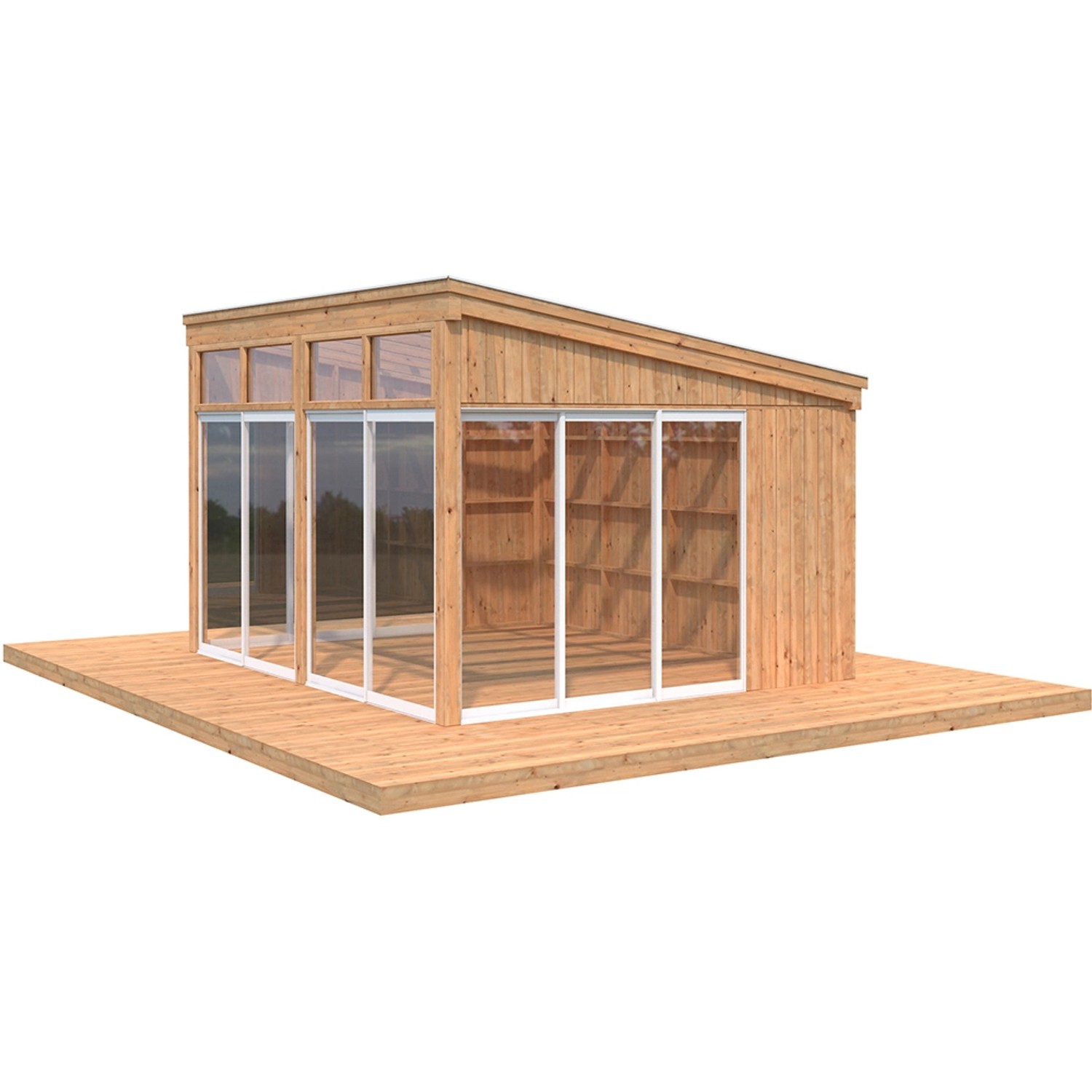 Palmako Pavillon Nova 13,0 m² Braun Tauchgrundiert 417 cm x 356 cm günstig online kaufen