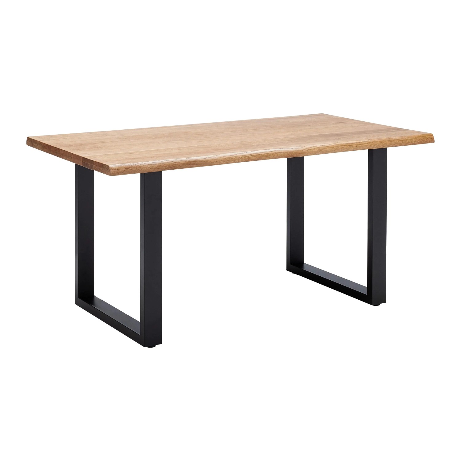 Bessagi Home Esstisch Len Eichefarben Echtholz ca. 160/90/76 cm