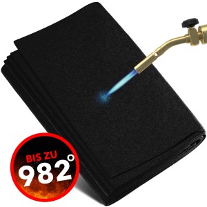 Evocamp feuerfeste Unterlage 200x200 cm, hitzebeständige Lötschutzmatte bis 982°C für Grills.