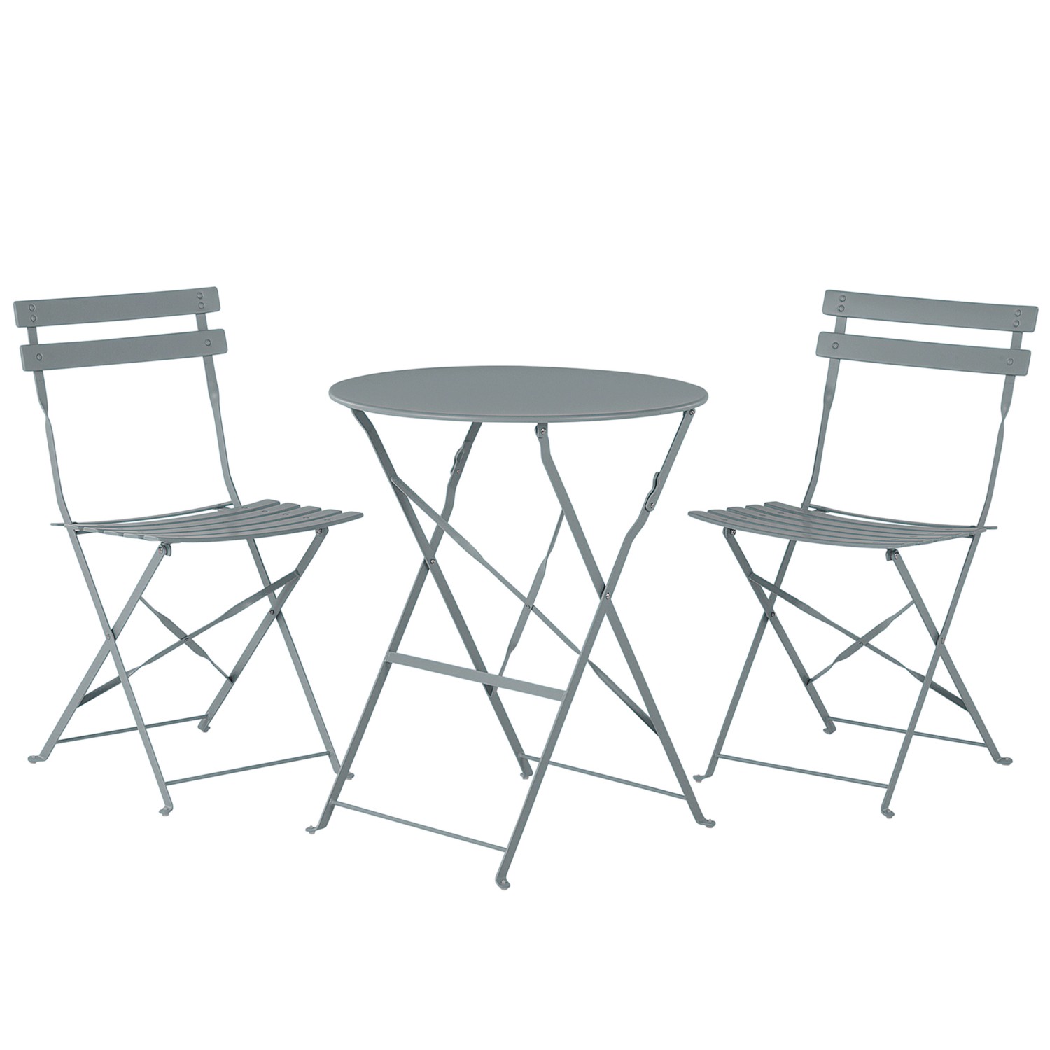 Beliani Bistro Set Grau 60x60x80
