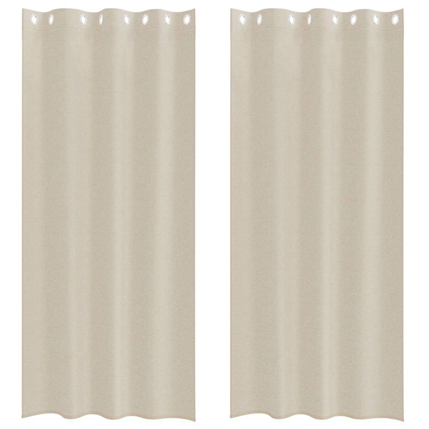vidaXL Voile-Vorhänge 2 Stk Sand 140x225cm Polyester 4107994 günstig online kaufen