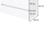 Held Möbel Einzelwaschtisch Bari 100 cm, Eiche Natur Matt, mit Maßen. Waschbeckenunterschrank mit zwei Schubladen.