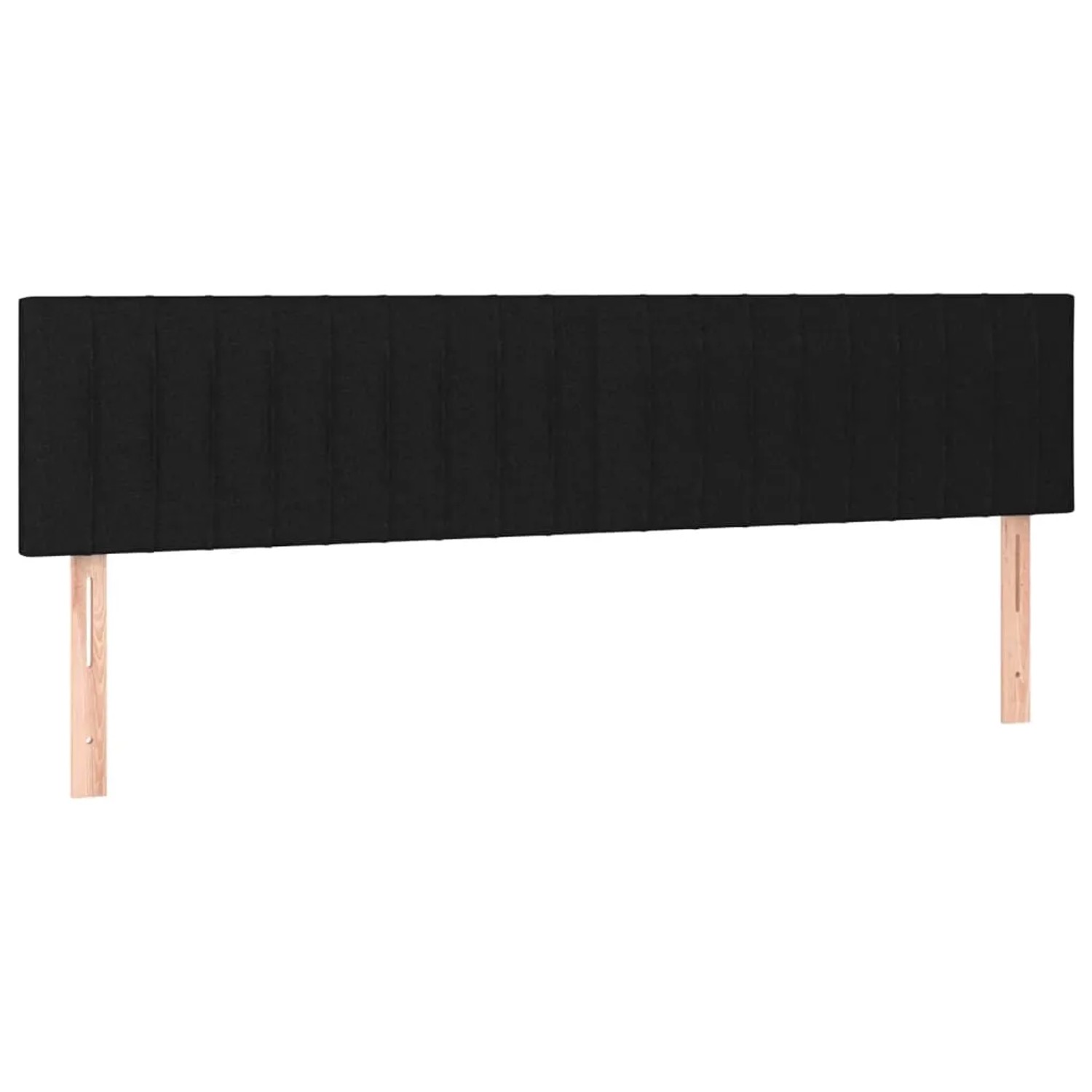 Schwarzes vidaXL Boxspringbett mit Stoffbezug, Matratze und Kopfteil. Bett 200x200 cm.