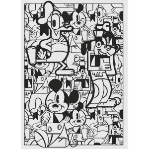 Komar Vliesfototapete mit Mickey Mouse und Freunden im konstruktiven Design.