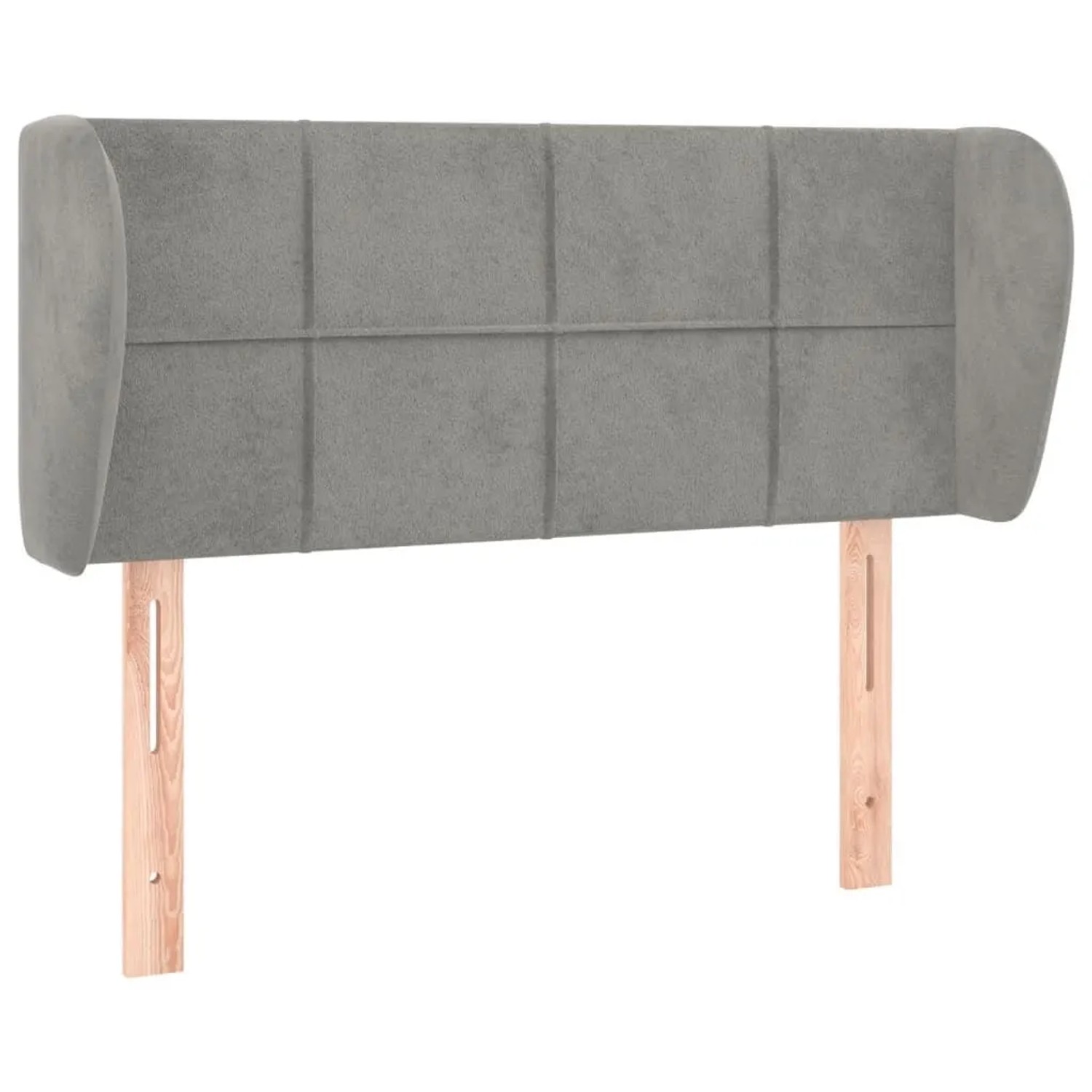 vidaXL Kopfteil mit Ohren Hellgrau 93x23x78/88 cm Samt 3117180