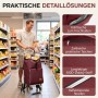Sekey Einkaufsroller Treppensteiger, 50L, rot, mit Kühlfach. Ideal für den Einkauf im Supermarkt.