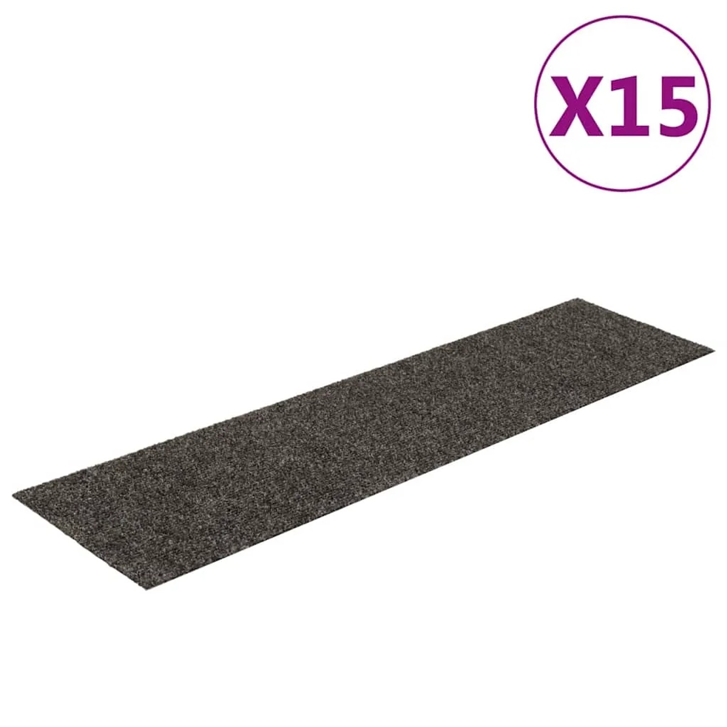 vidaXL Stufenmatten Selbstklebend 15 Stk 76x20 cm Anthrazit Rechteckig 326932_3