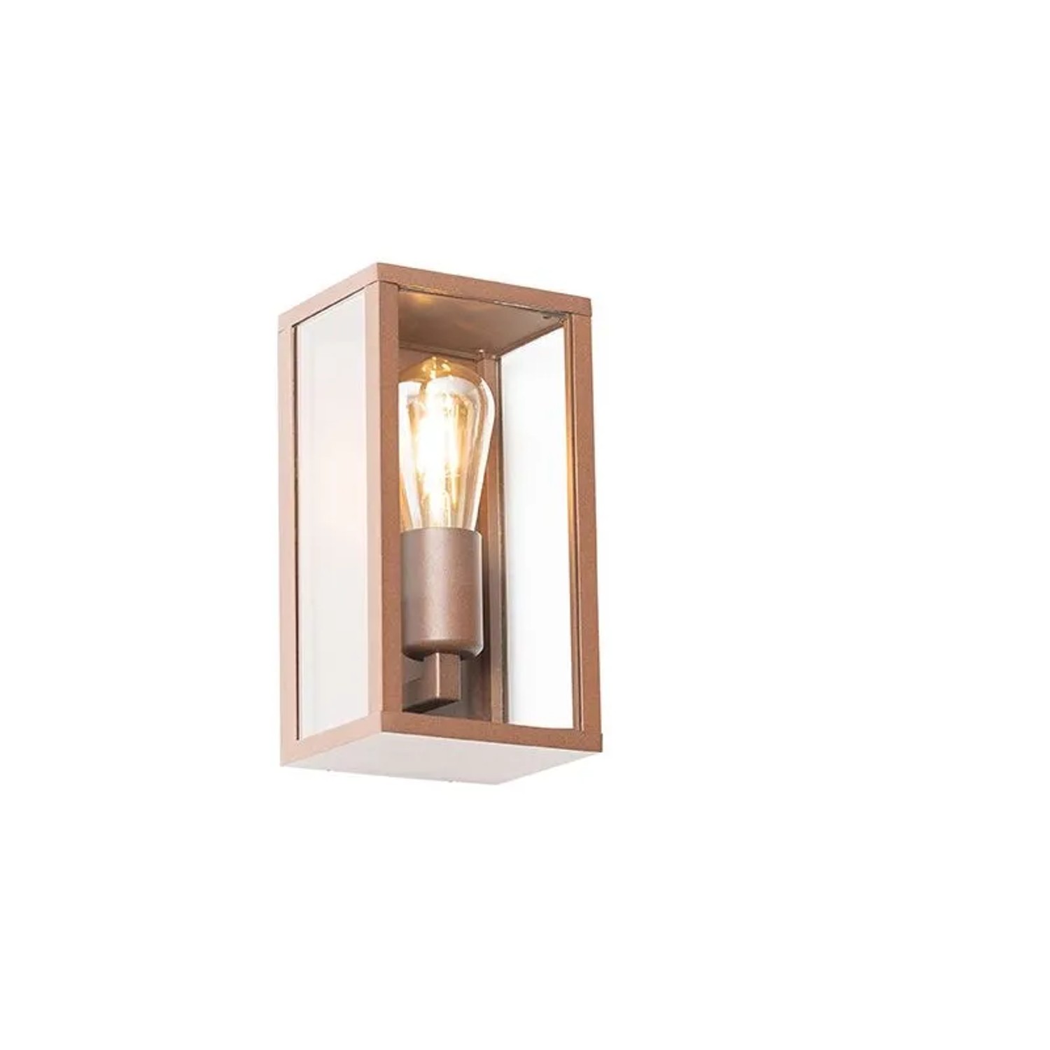 QAZQA Industrielle Wandleuchte rostBraun 26 cm IP44 Charlois