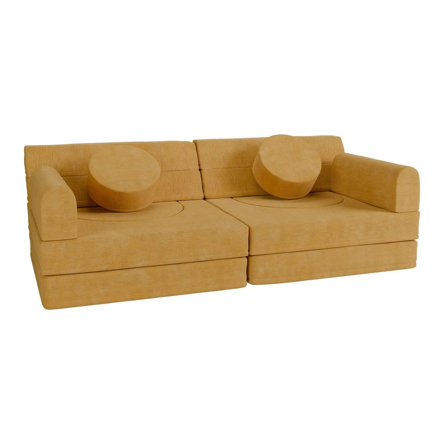 Juskys Kinder Spielsofa Kayo Cord in Gelb