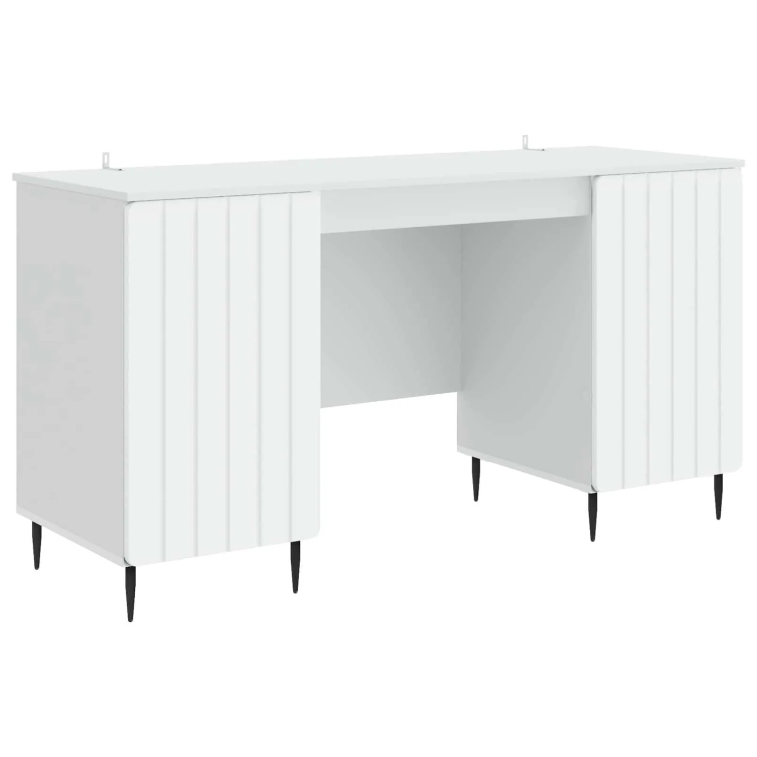 vidaXL Schreibtisch mit Regal Weiß 142,5 x 50 x 75 cm Holzwerkstoff 3414585