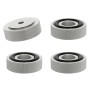 Dynavox Gerätefüße, 4er Set, silber, mit Rändelung für HiFi-Geräte und Möbel.