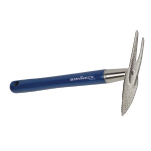 Sonneck Kleinhäckchen Herzform Eco Line, Gartenhandgerät mit blauem Holzgriff und Metallteil.