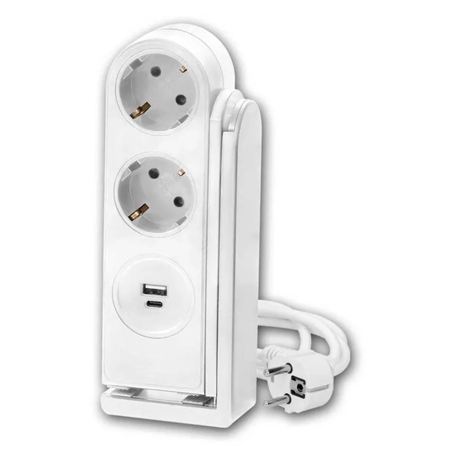 world-trading-net Schreibtisch-Steckdose mit USB-A & C Halteclip