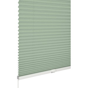 Schöner Wohnen Plissee Milla, 120x130 cm, Grün, Crush-Optik, für Fenster, blickdicht.