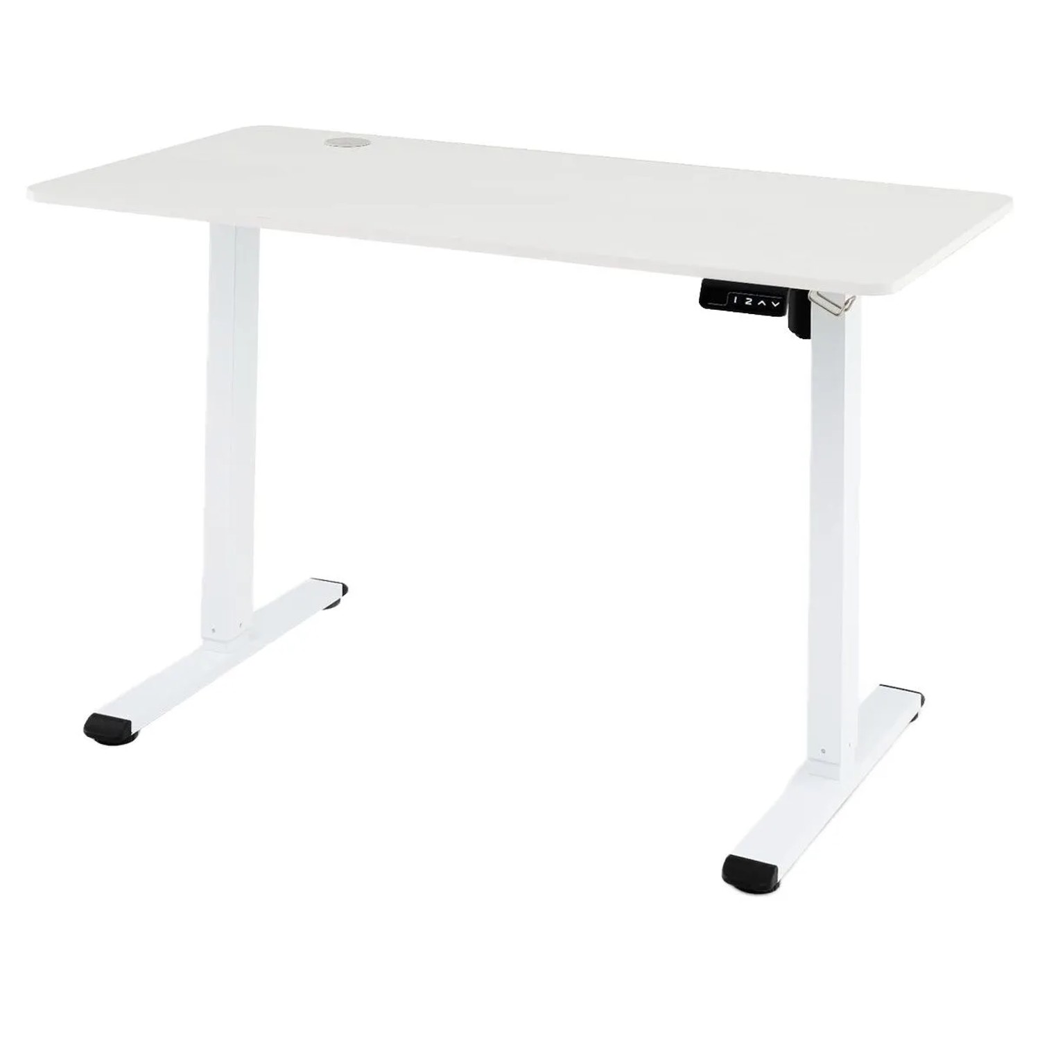 Costway Höhenverstellbarer Schreibtisch 120 x 60 cm Elektrisch Weiß günstig online kaufen