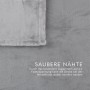 Bestlivings Kuscheldecke Cashmere Touch Silber (150x200cm) mit sauber vernähten Kanten.