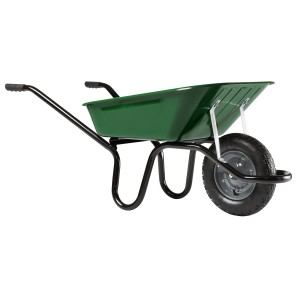 Haemmerlin Schubkarre Aktiv Premium, 100 l, lackiert, mit Luftrad. Robuste Baukarre für Garten und Bau.