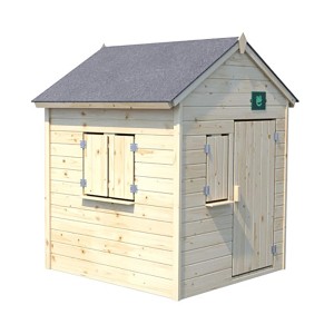 Soulet Kinderspielhaus Janaka aus Holz, 142x128x163cm, mit Tür und Fenster.