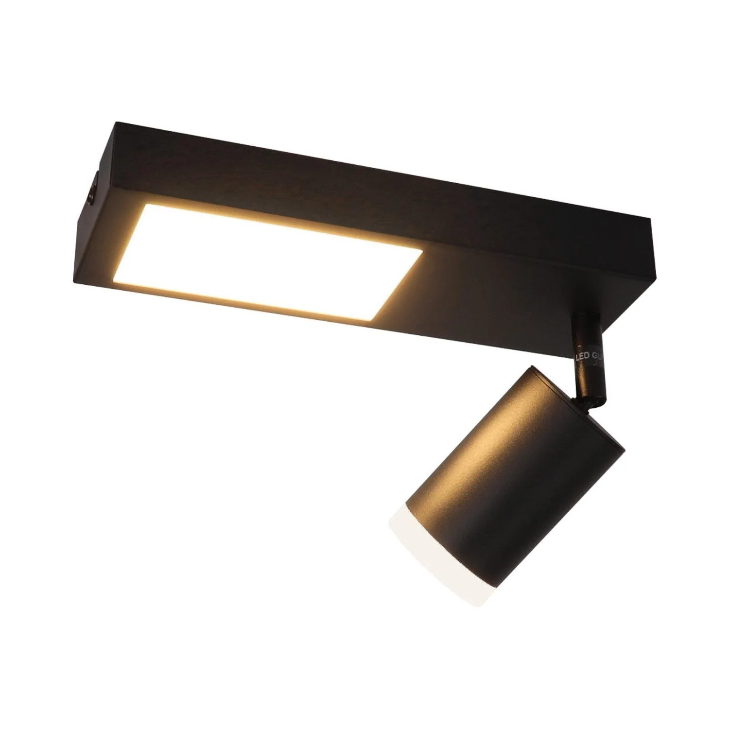 NETTLIFE Deckenstrahler aus Metall L24cm Schwarz