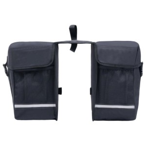 vidaXL Doppel-Fahrradtasche für Gepäckträger Wasserdicht 35 L Schwarz 93251