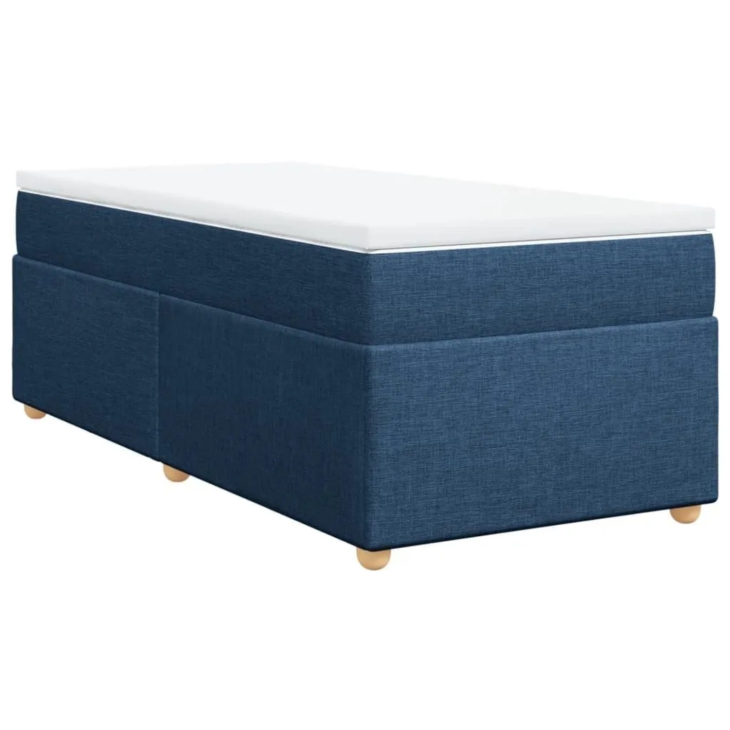 vidaXL Boxspringbett mit Matratze Blau 90x200 cm Stoff 3285351 günstig online kaufen