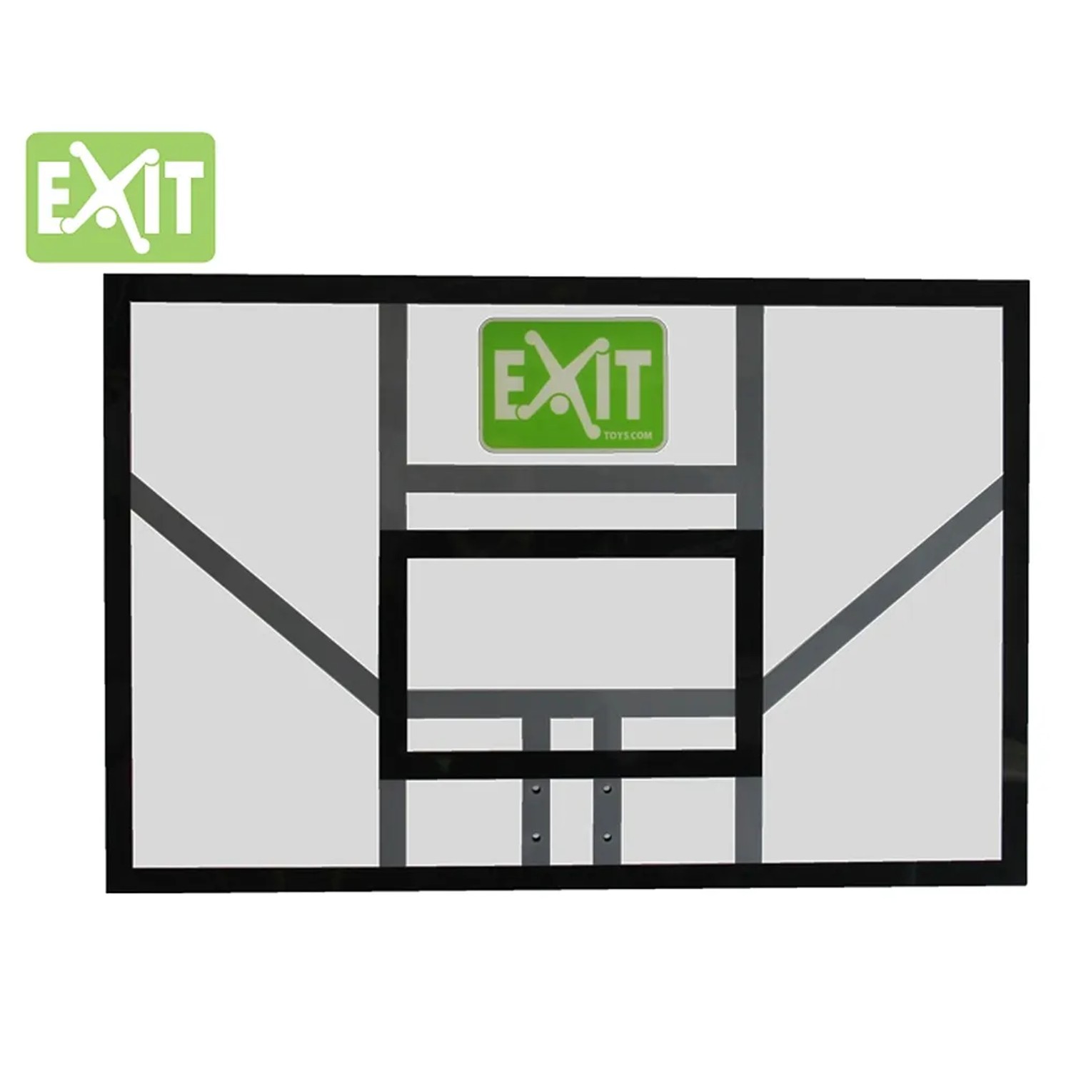 EXIT Galaxy Basketballbrett in Grün und Schwarz mit stabilem Metallrahmen.