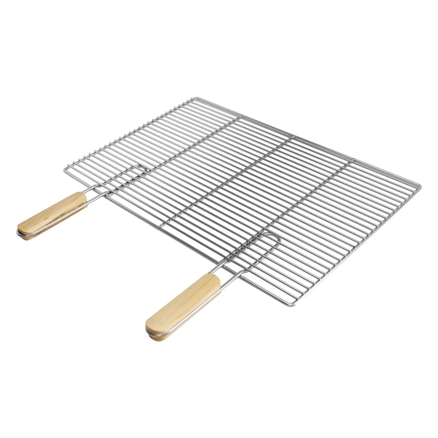 ECD Germany Rechteckiger Edelstahl Grillrost mit Abnehmbaren Griffen 60 x 40 cm