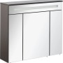 Fackelmann Spiegelschrank Kara, 80 cm, Anthrazit mit Softclose-Türen.