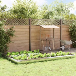 vidaXL Schneckenzaun, 16 Stk., silberner verzinkter Stahl, im Gartenbeet. Zaun schützt vor Schnecken.