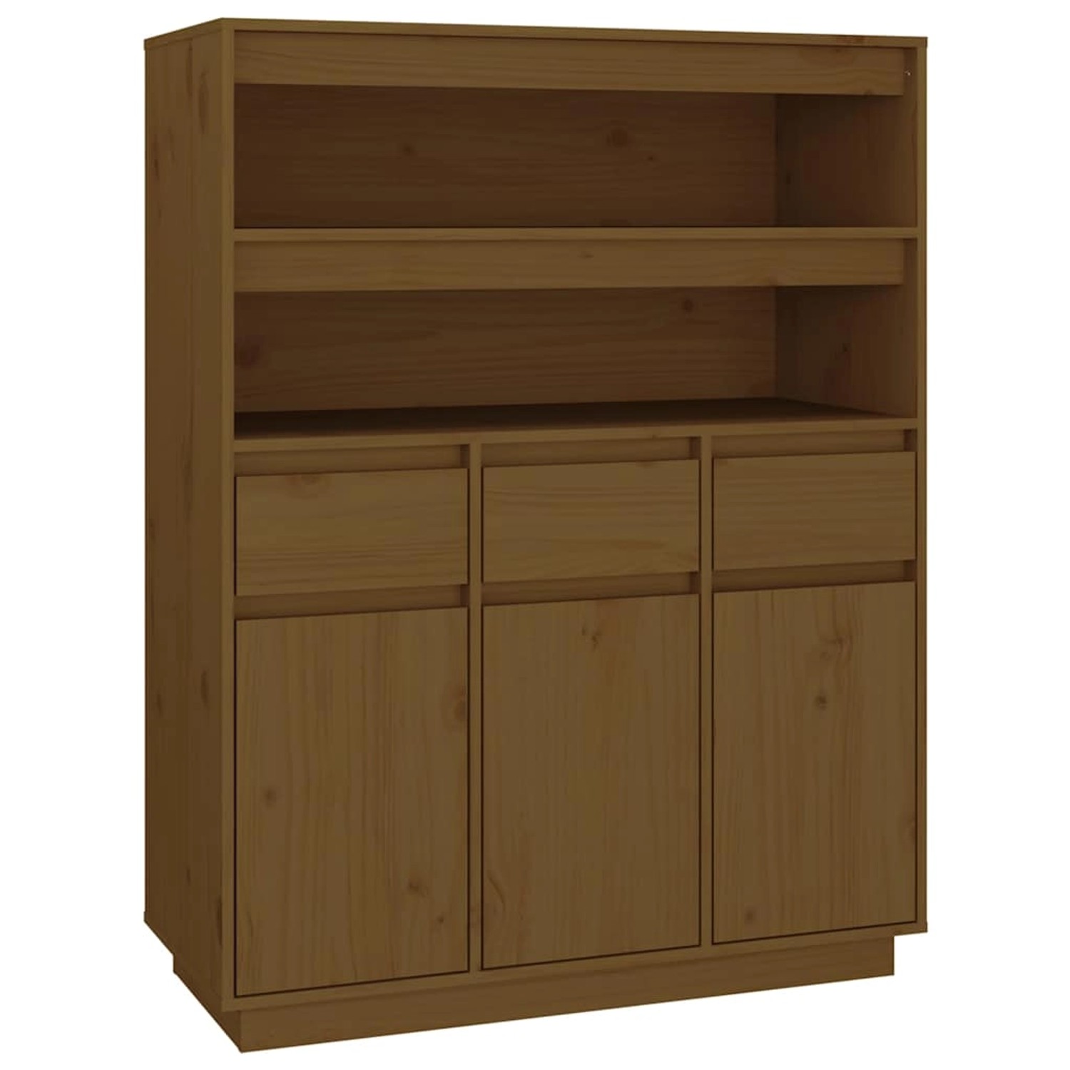 vidaXL Highboard Honigbraun 89x40x116,5 cm Massivholz Kiefer 818218