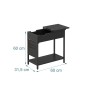 Relaxdays Beistelltisch MDF Eisen Schwarz Mit Steckdose 60 cm x 60 cm x 31,5 cm_3