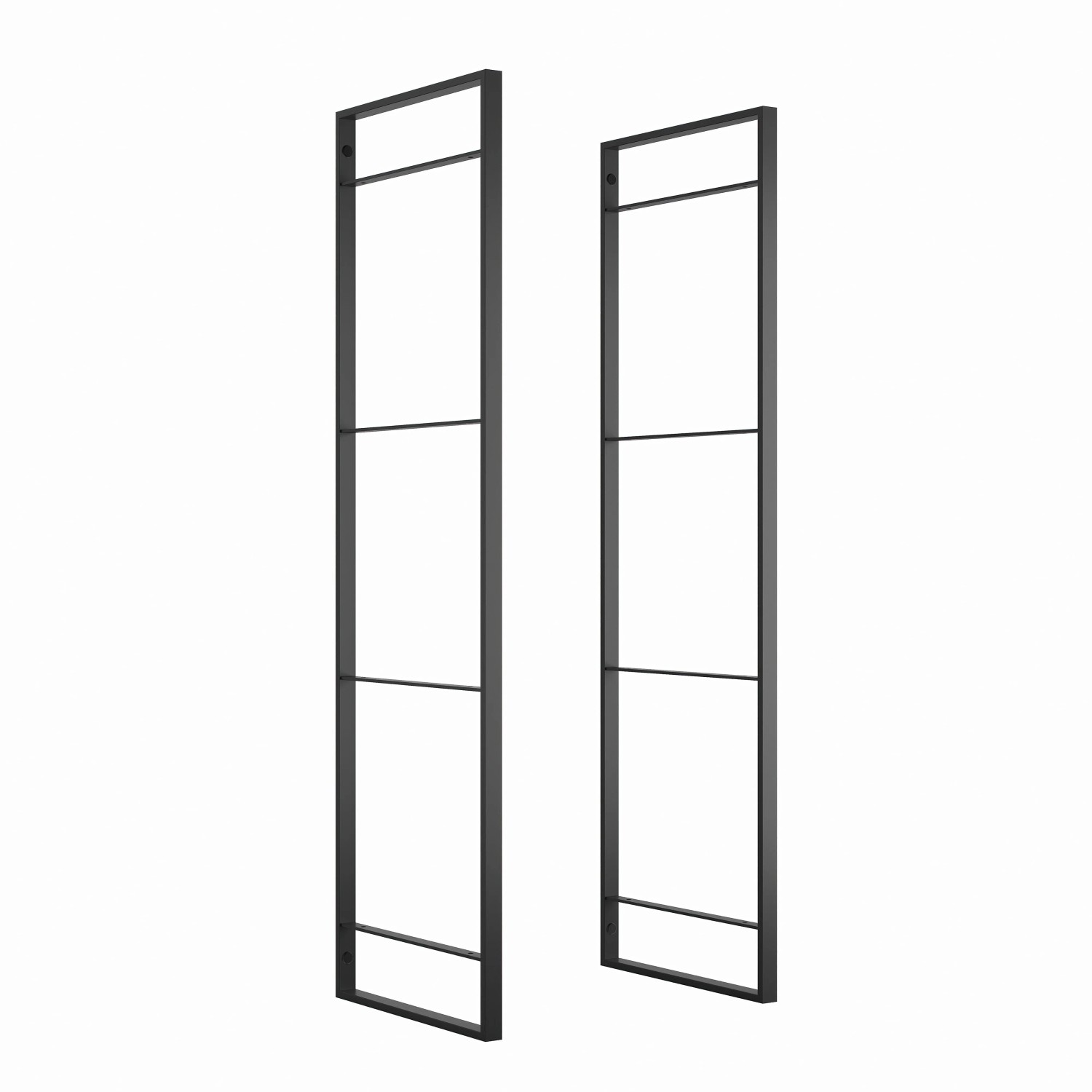Emuca Satz Lader Regalrahmen-Set Höhe 1150 mm Stahl Schwarz Lackiert Stahlkonstruktion zum Erstellen