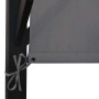 Detailaufnahme: Graue MCW Pergola Beja mit stufenlos regulierbarem Schiebedach.