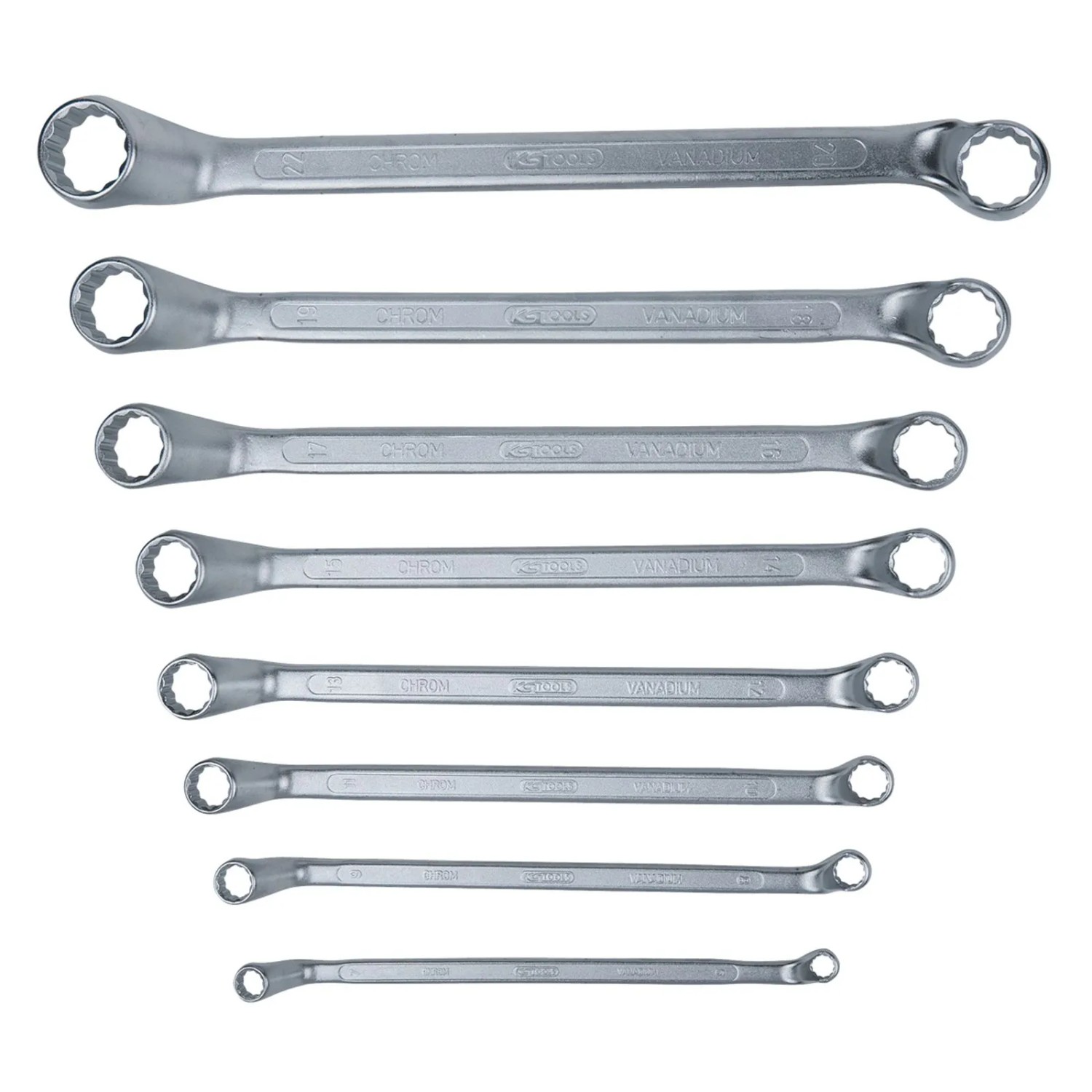 KS TOOLS Doppel Ringschlüssel Satz Gekröpft 8Tlg  6 22 Mm 517 0248