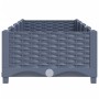 Graues furnicato Hochbeet (160x40x23 cm) aus Polypropylen mit Rattan-Optik.