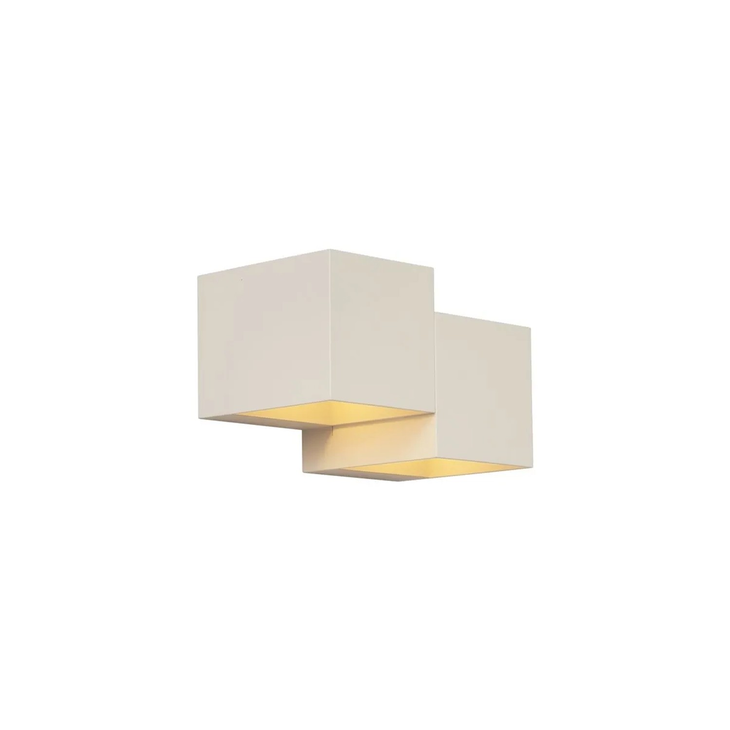 QAZQA Moderne Wandleuchte Beige 2 Flammig Transfer Double