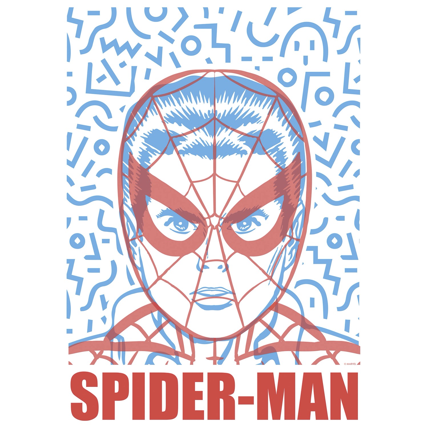 Komar Wandbild Marvel Spider-Man Face 30 cm x 40 cm Blau günstig online kaufen