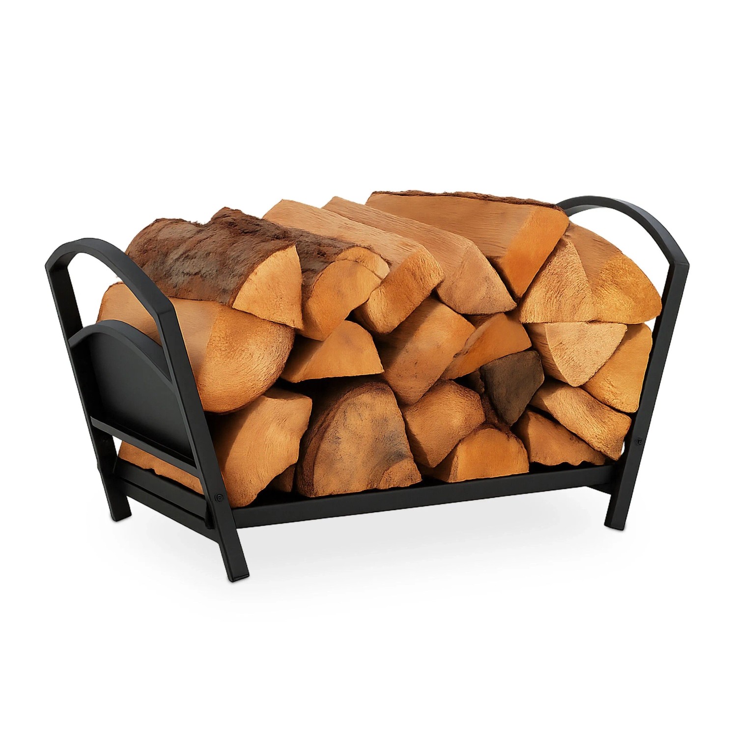 Relaxdays Kaminholzkorb Stahl Schwarz Klappbar 33 cm x 66 cm x 30,5 cm 3,1 kg