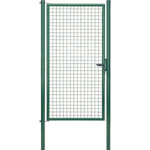 Grünes Einzeltor (200x100 cm) für Maschendraht- und Alberts Fix-Clip Pro-Zaun.