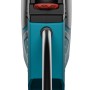 Novus Elektrotacker J-150, Ansicht von vorne, blau/schwarz, mit Kabel.