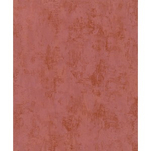Vliestapete Nabucco in Rot-Kupfer mit Putzstruktur im Vintage-Look.