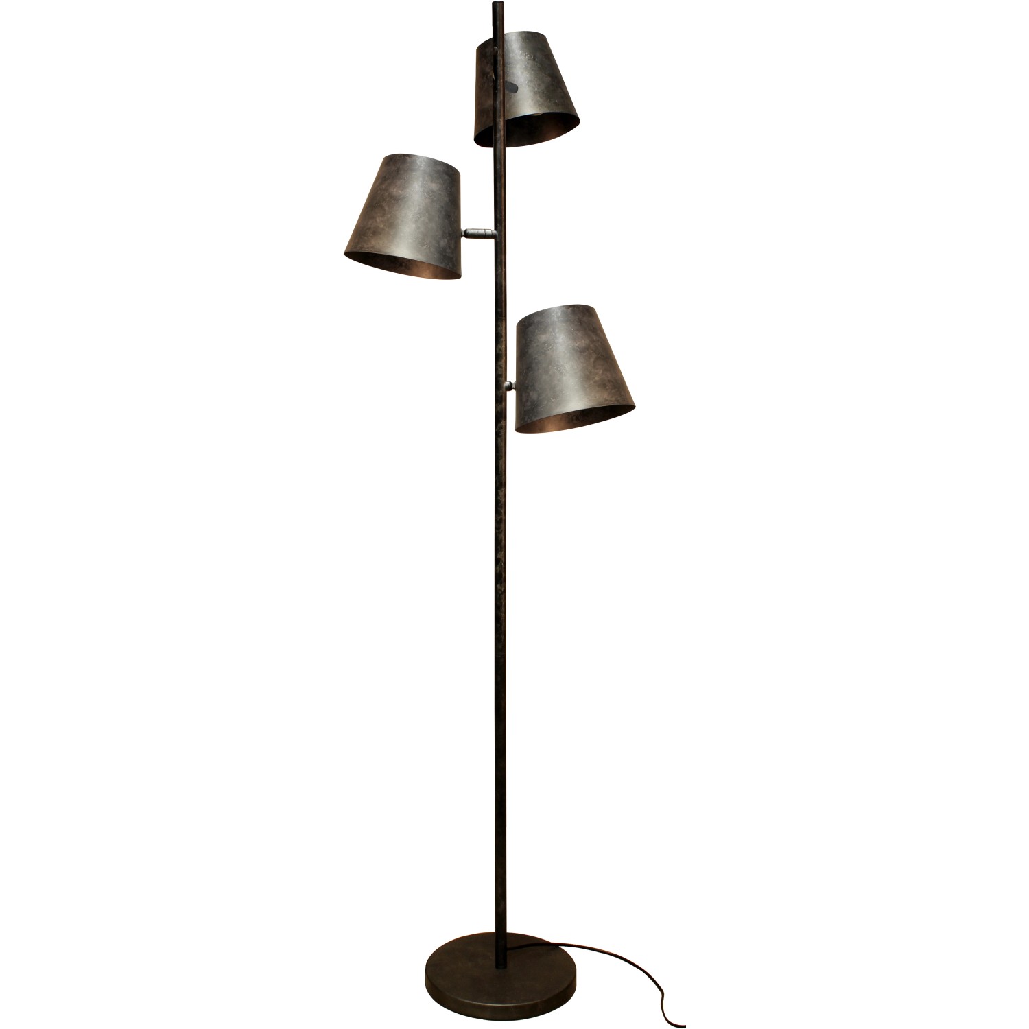 Luce Design Stehleuchte Colt 3-flammig Frost-Grau Ø 49 cm günstig online kaufen