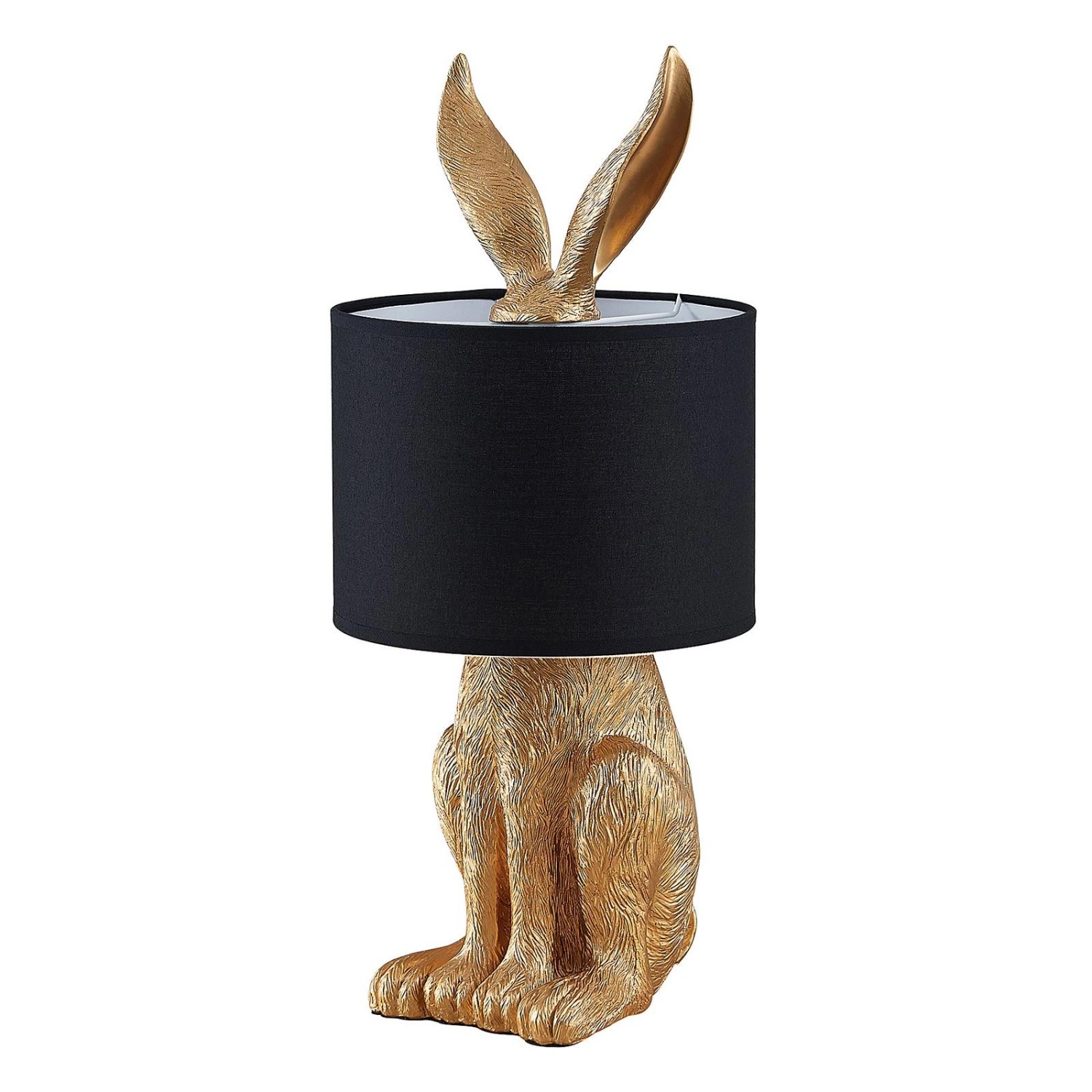 Lindby Tischlampe Lorentina 9627484 Design Modern in Schwarz aus Textil 1-flammig E27 Wohnzimmerleuchte