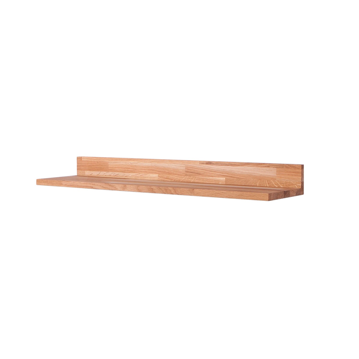 DELUKE Wandboard HEIDI Geölt Eiche Eichenbraun 8x80x20cm Wandregal Bücherregal Schweberegal