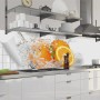 Küchenrückwandfolie Aqua Orange mit Orangen-Motiv als Spritzschutz in der Küche.