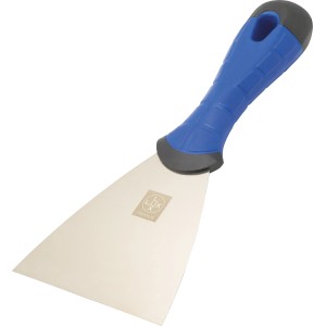 LUX Spachtel Comfort 100 mm mit blauem Griff und rostfreier Stahlklinge.