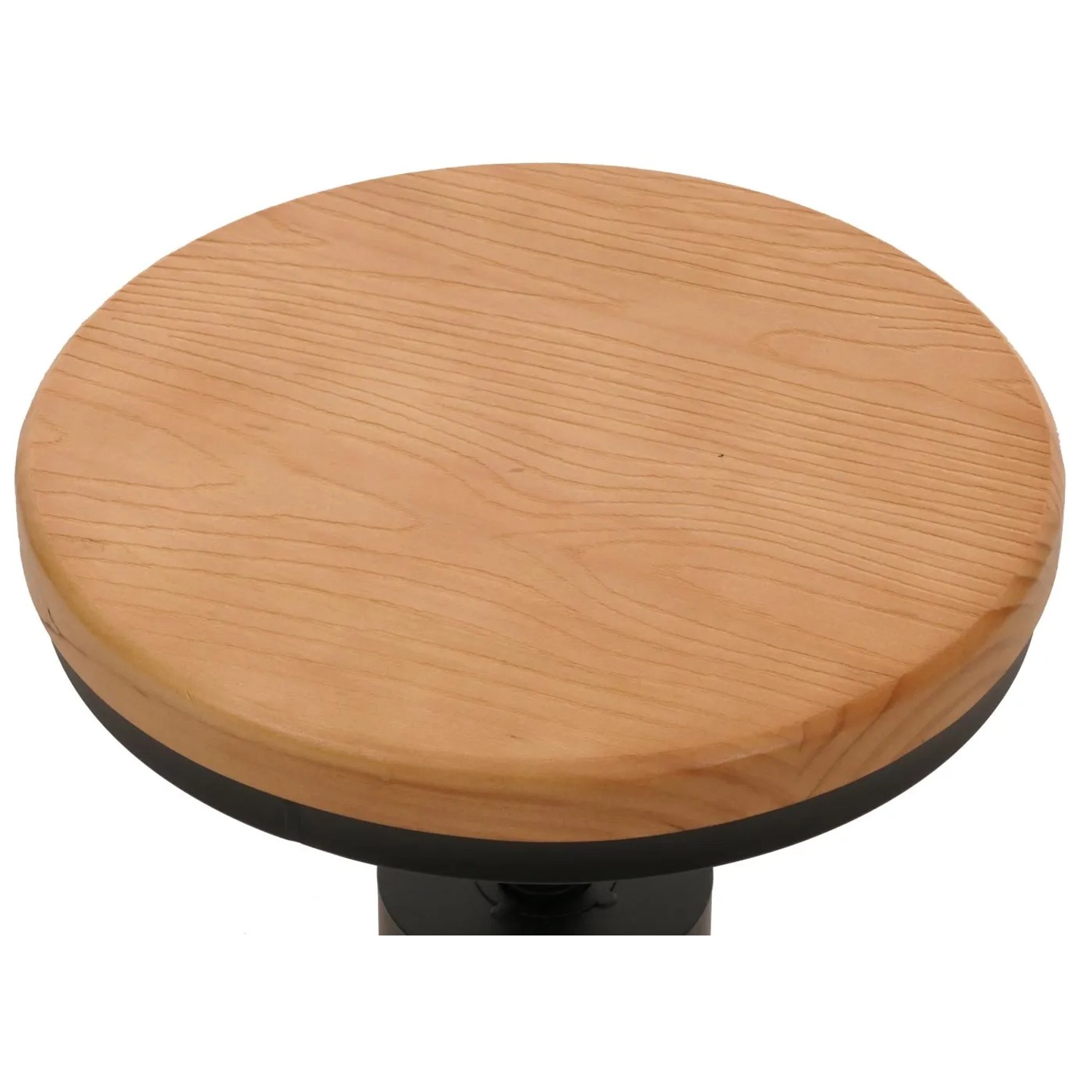 Detailaufnahme: Sitzfläche des MCW Barhocker N17 2er-Set Natur aus Kiefernholz mit 3D-Struktur.