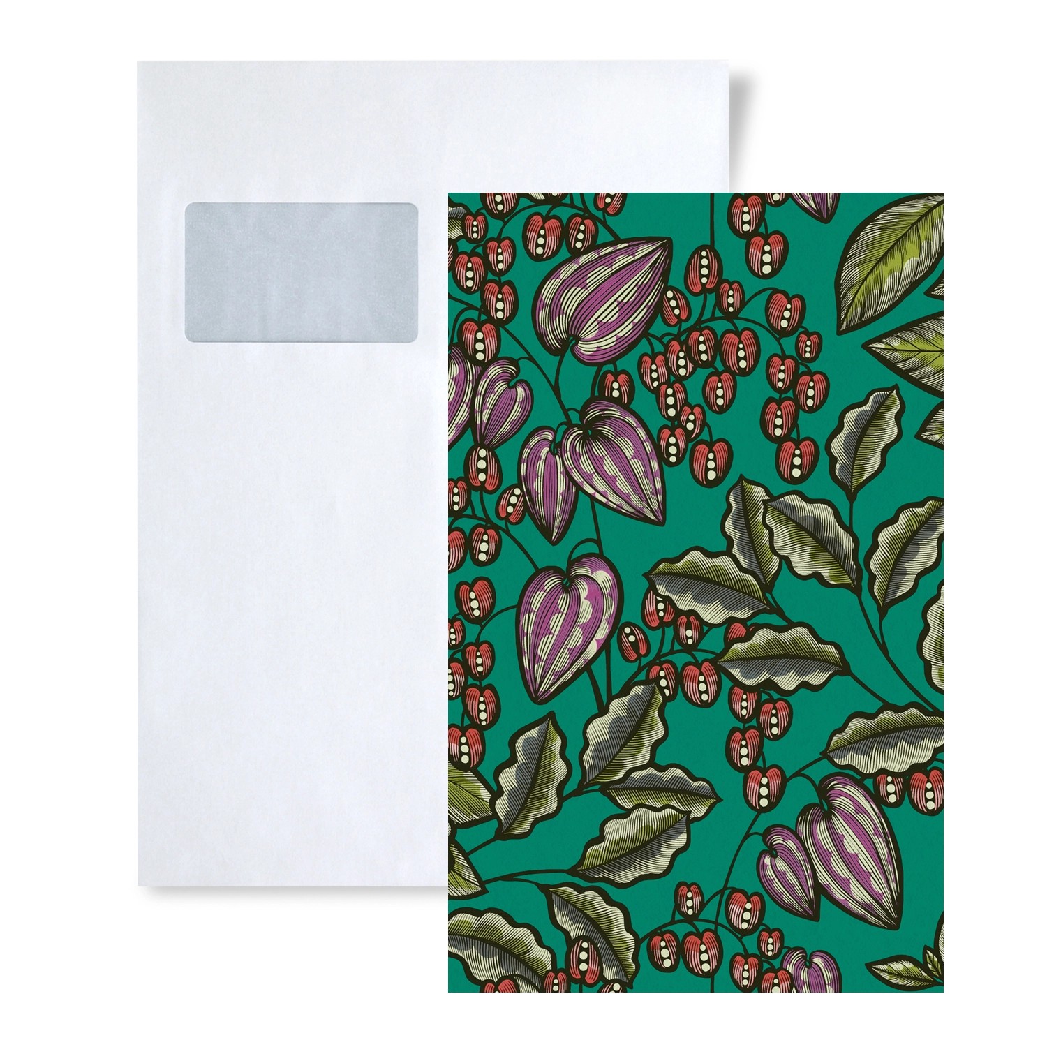PROFHOME 1 MUSTERSTÜCK S-377547-GU DIN A4 MUSTER der Floral Tapete günstig online kaufen