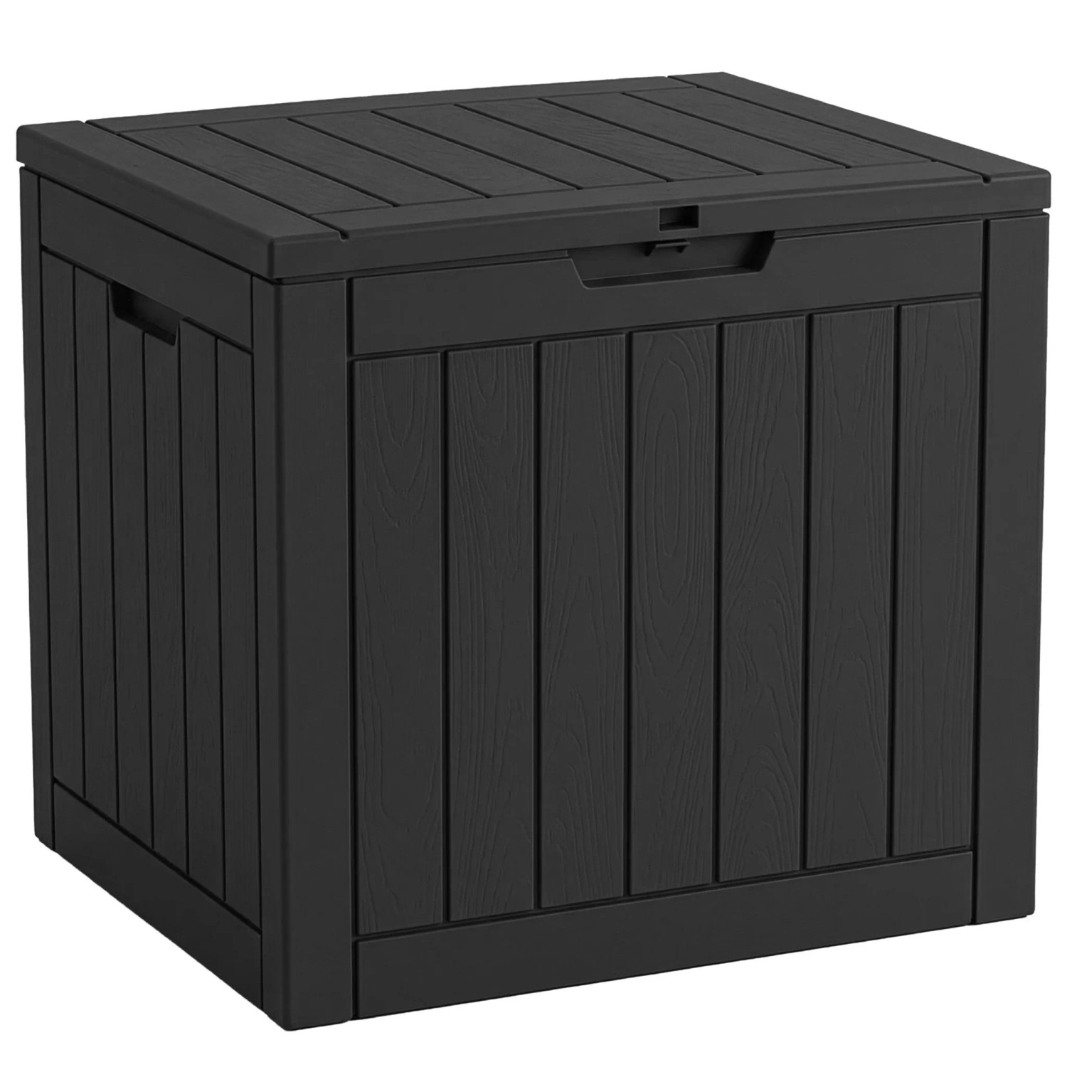 Floordirekt Gartenbox Holzoptik Wetterfest Auflagenbox Kissenbox Anthrazit 118 L